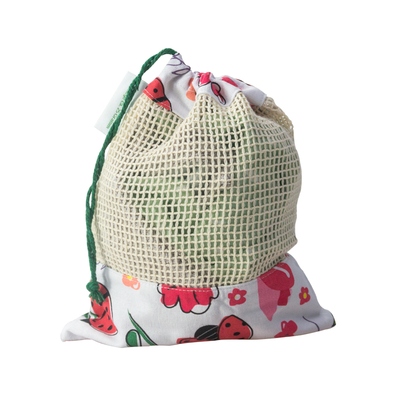 Full printed cotton fruit mesh bag from China Manufacturer WUXI ETERNAL EAGLE TEXTLE CO., LTD.